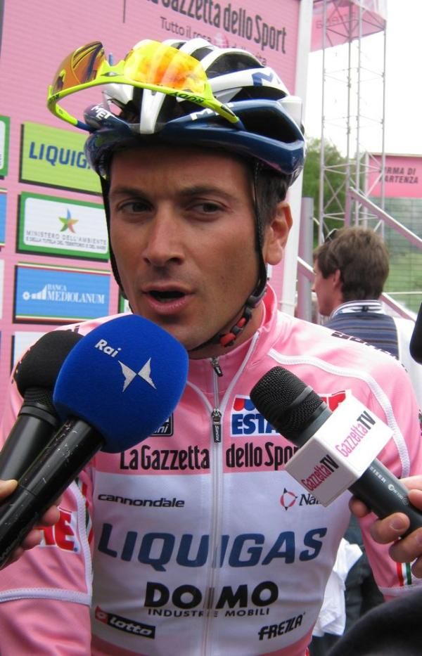 Ivan Basso speaks to Italian television