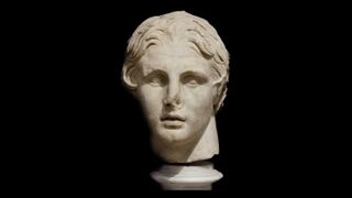 The bust of Alexander the Great at Istanbul Archeology Museum in Turkey.