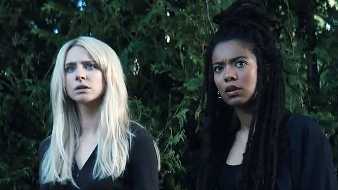 Cate and Marie looking surprised in Gen V season 2 episode 7