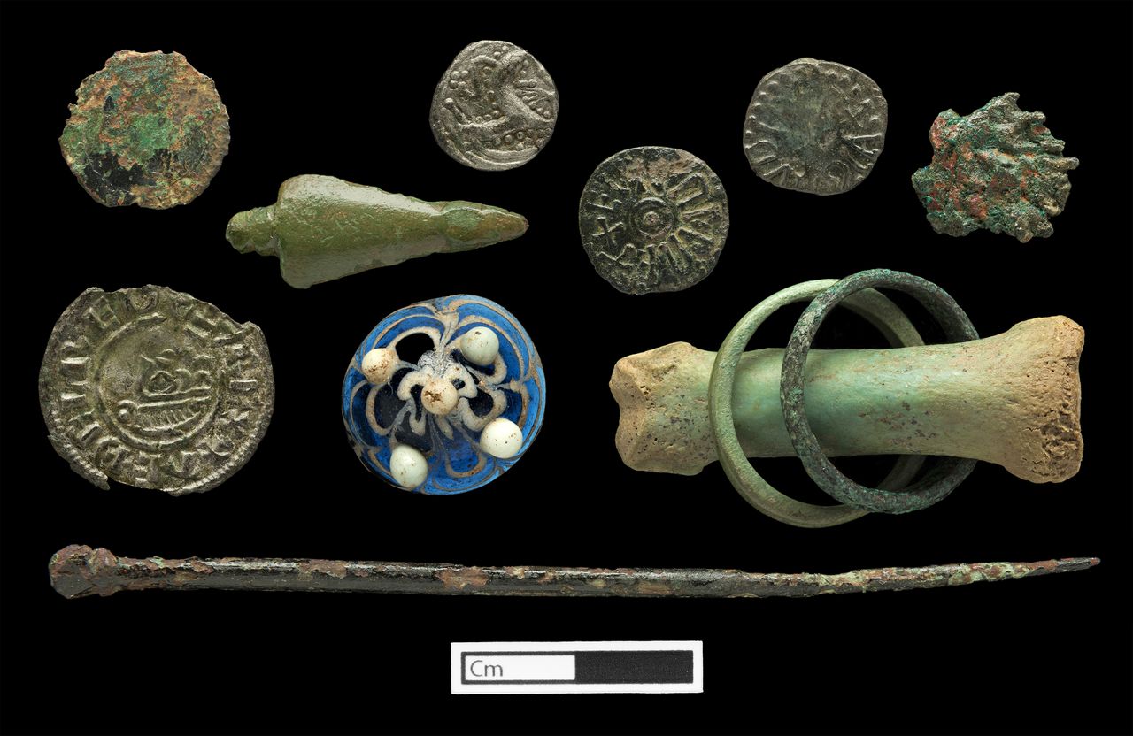 The team found a number of treasures during the dig.