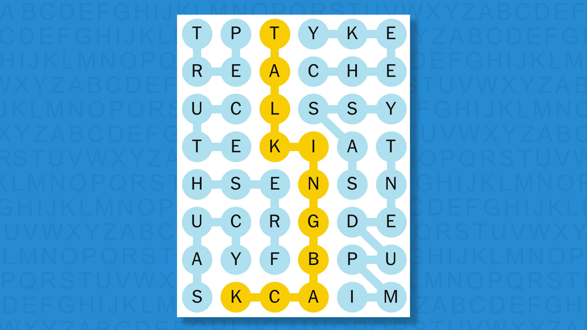 NYT Strands answers for game 725 on a blue background