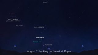 Perseid meteors appear to radiate from the constellation Perseus.