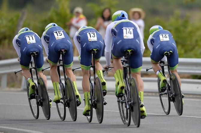 Orica-GreenEdge on their way to the silver medal