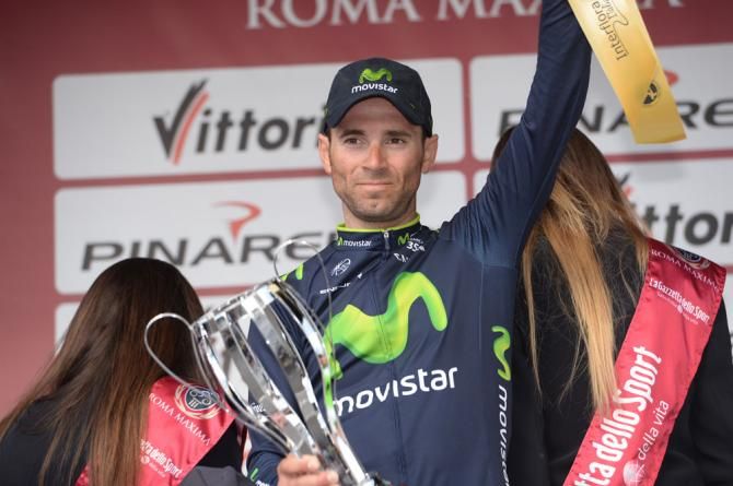 Alejandro Valverde (Movistar) with his first ever win in Italy