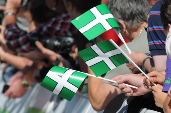 The Devon flag was on display all day