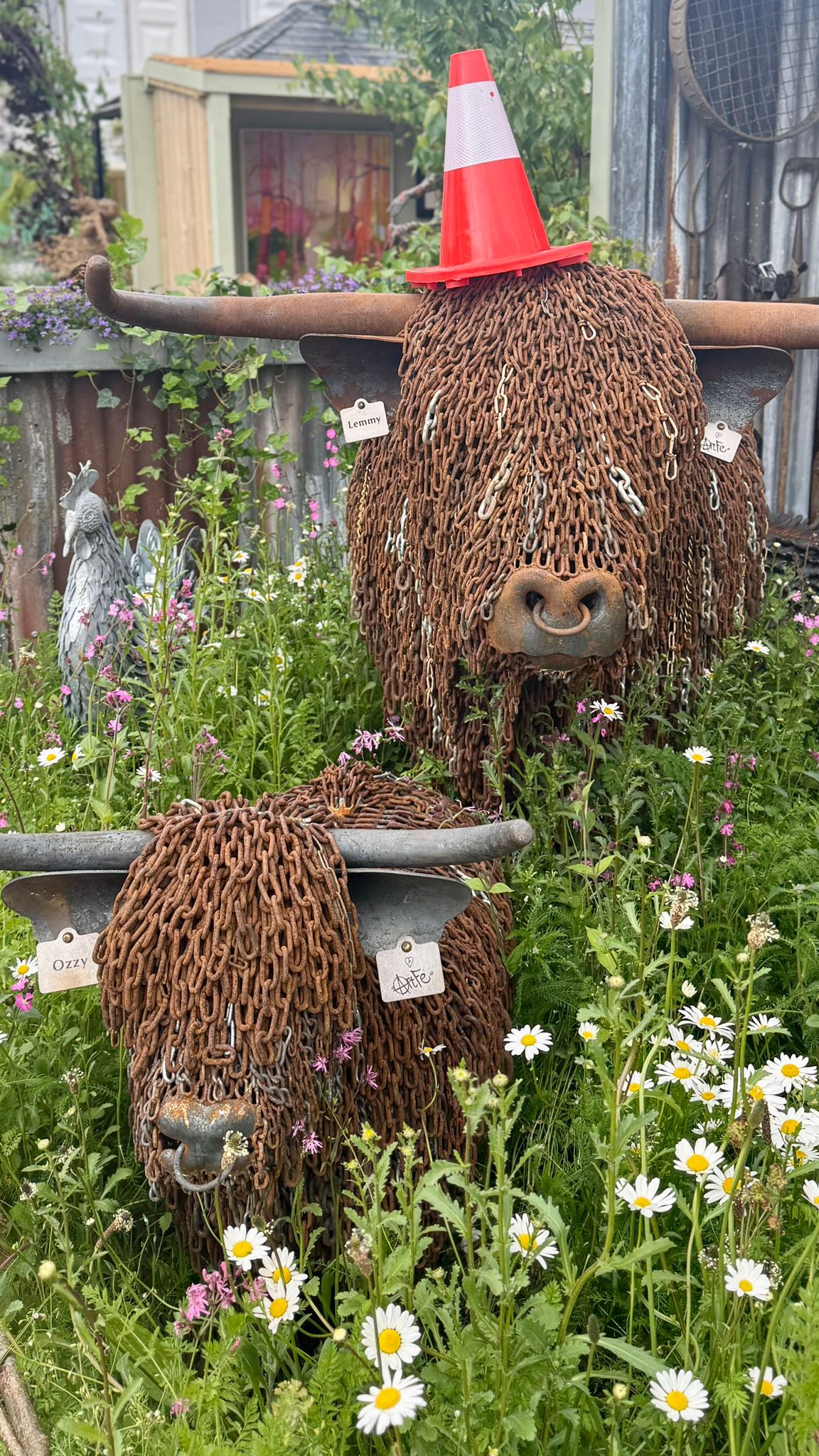 metal cows