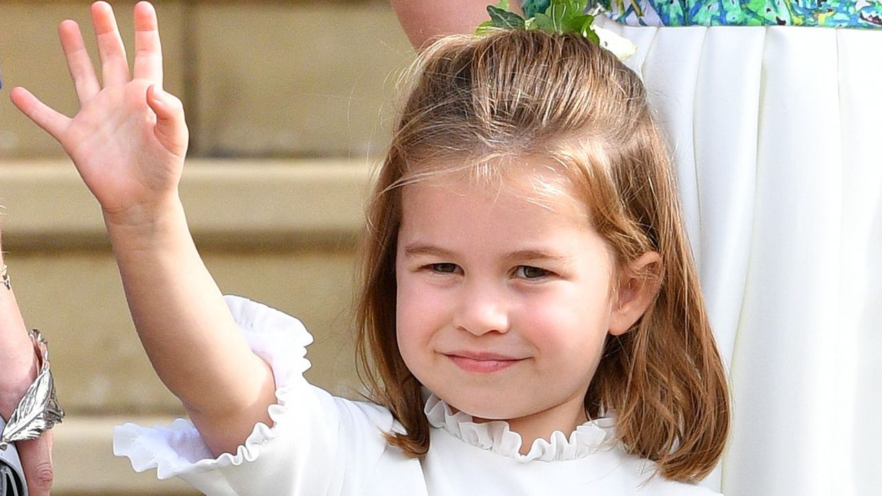 windsor, united kingdom october 12 embargoed for publication in uk newspapers until 24 hours after create date and time princess charlotte of cambridge attends the wedding of princess eugenie of york and jack brooksbank at st georges chapel on october 12, 2018 in windsor, england photo by poolmax mumbygetty images