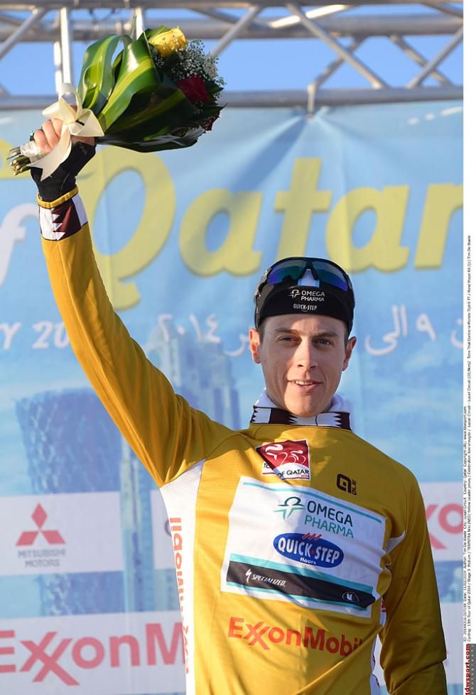 Niki Terpstra on the podium