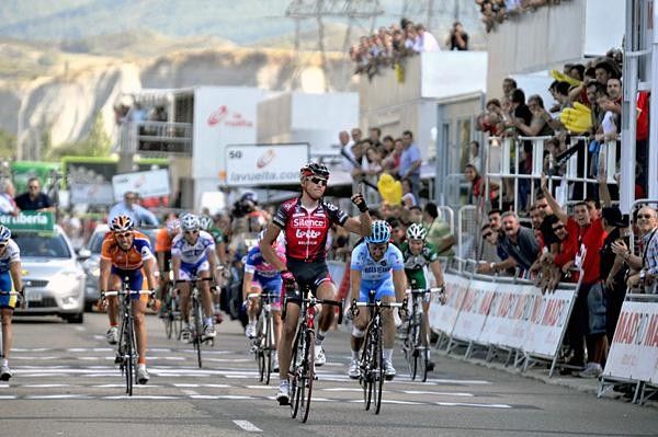 Greg Van Avermaet (Silence-Lotto) wins Vuelta a Espa&ntilde;a stage nine to Sabi&ntilde;&aacute;nigo.