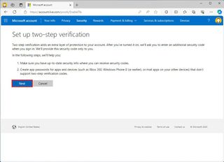 Set up two-step verification