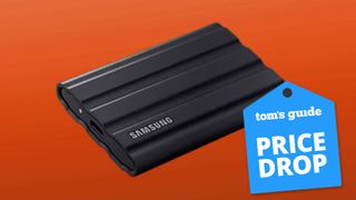 Samsung T7 SSD with a Tom's Guide deal tag