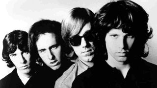 The Doors posing for a publicity photograph in 1968