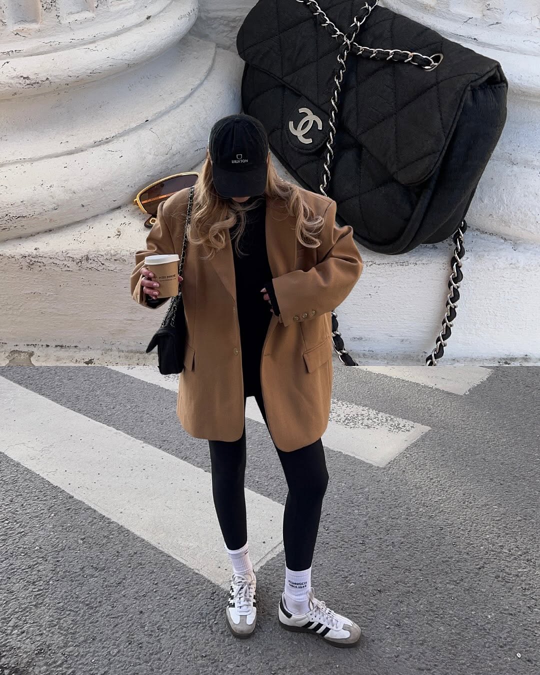 woman wearing winter legging outfit 2025