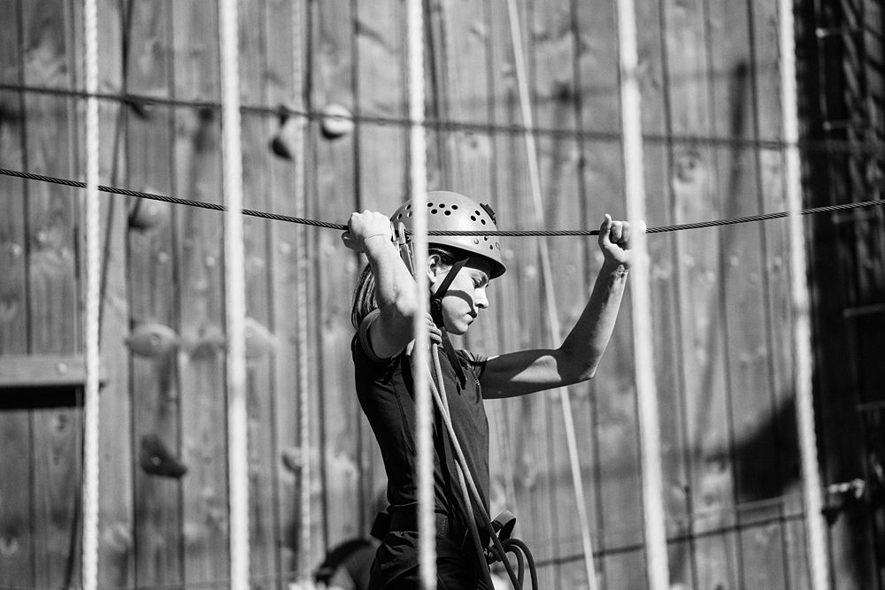 Cylance Pro Cycling riders had ropes courses as team building exercises