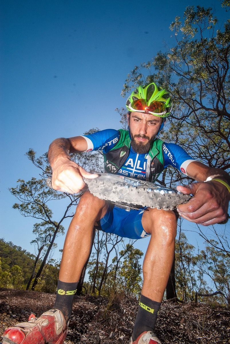 Bad luck for Nicholas Pettina with a flat tyre seeing him loose time and drops from second to fourth position overall