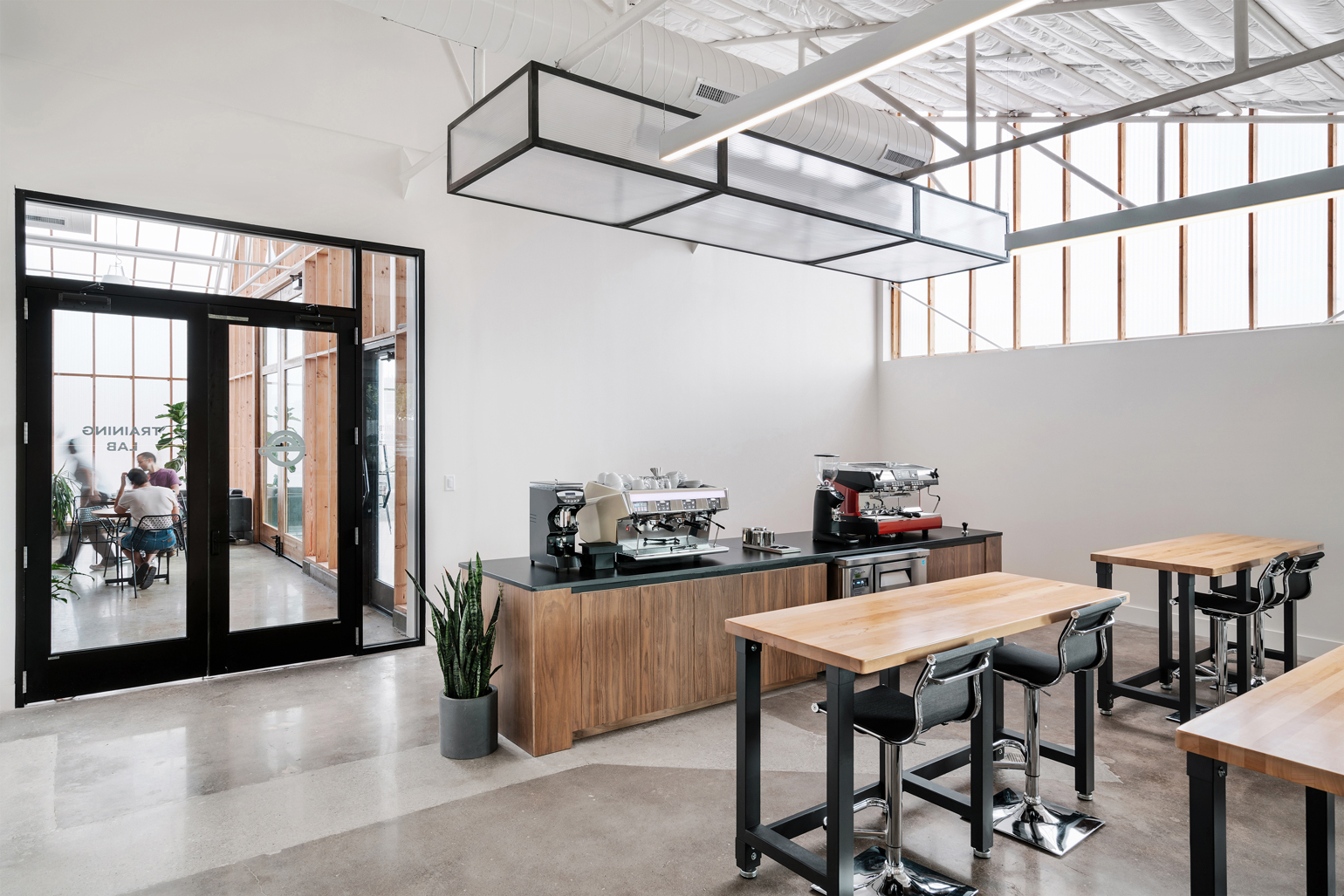 Inside Greater Goods Coffee Roasters, Austin, Texas