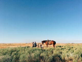 The shoot will take place in rural Wyoming. Here, the crew prepares for the shoot ahead of the Aug. 21 eclipse.