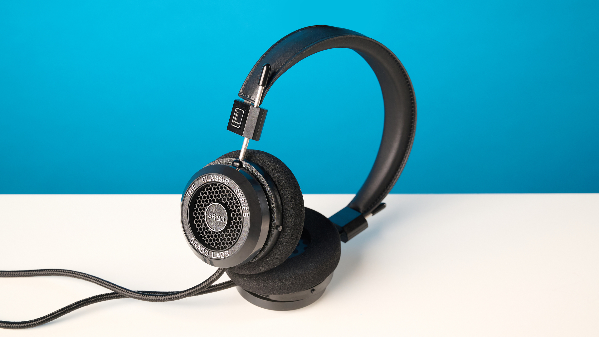 the grado sr80 headphones with open back on ear design