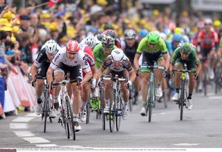 Andre Greipel charges toward the line