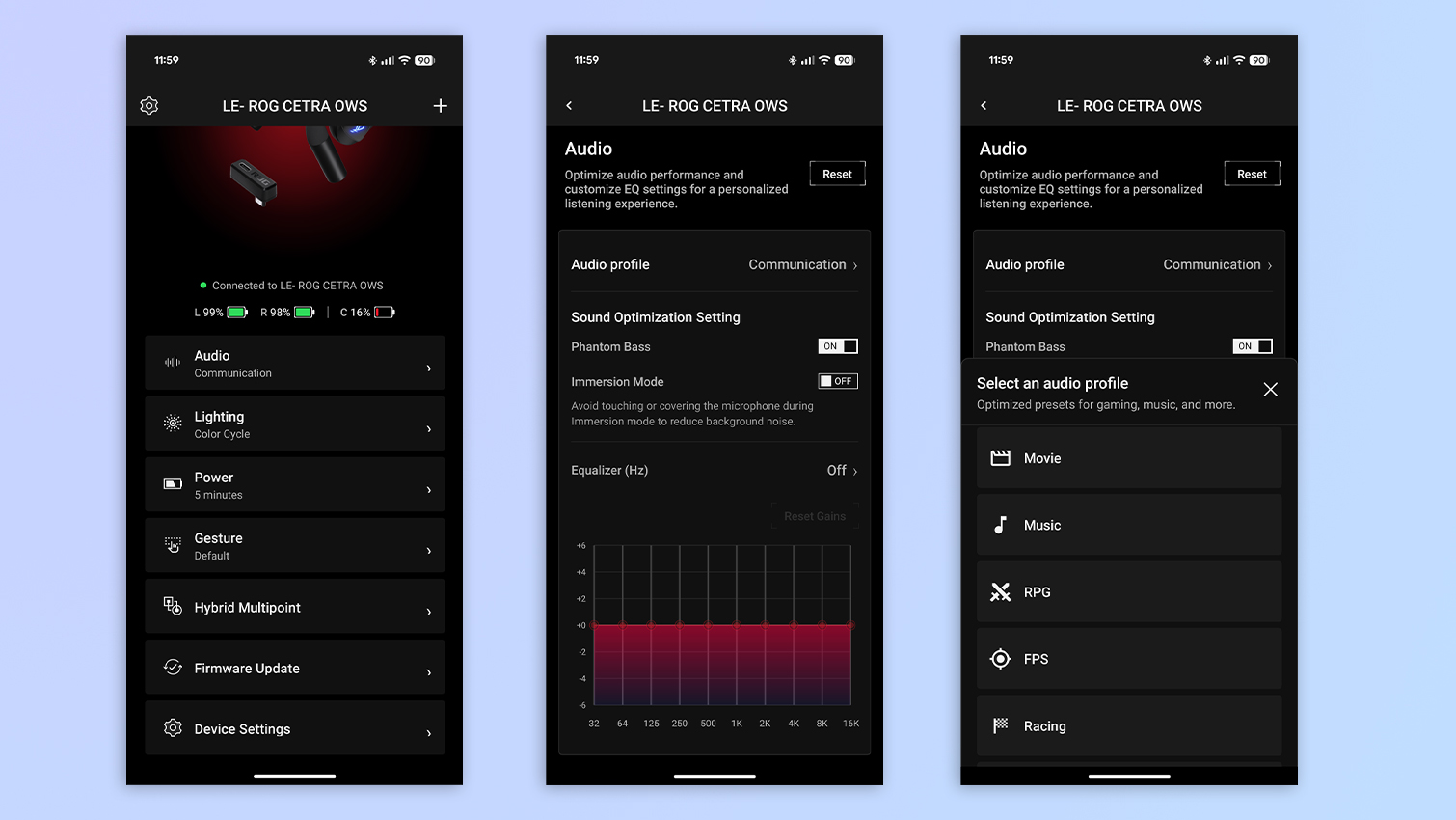 Asus Gear Link app screenshots