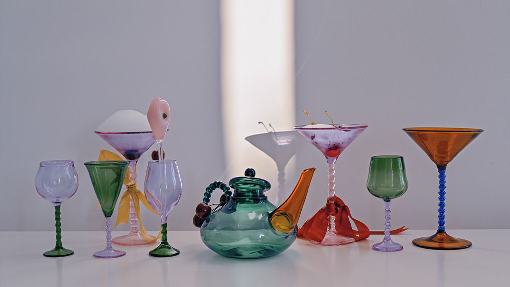 Rainbow glassware