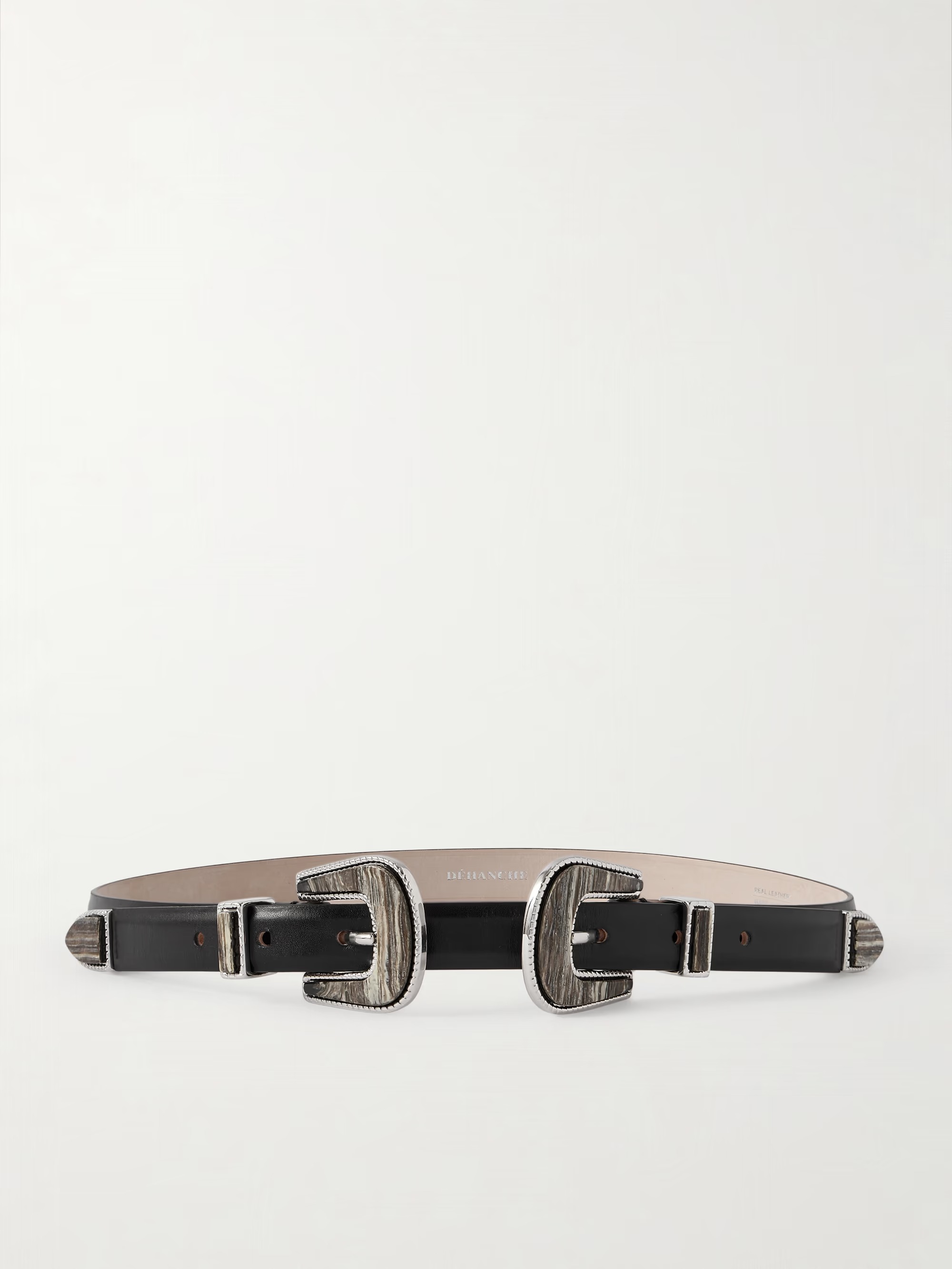 Braided Leather Belt - Black