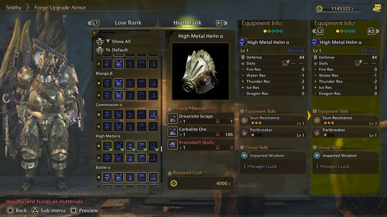 Monster Hunter Wilds High Rank lance builds
