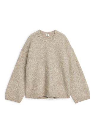 Alpaca-Wool Blend Jumper - Beige - Arket Gb