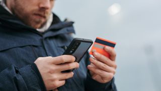 Credit cards payment being made through phone