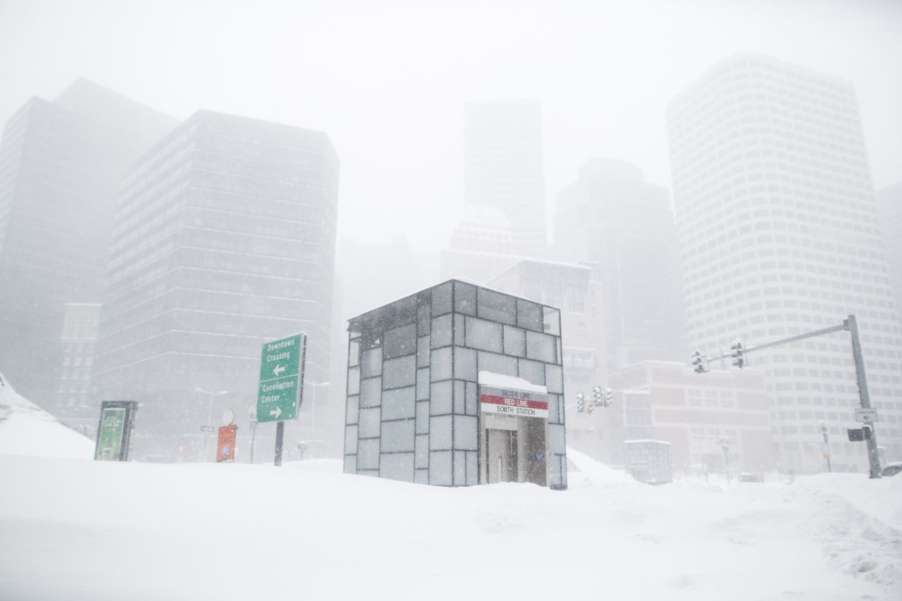 Snow-covered Boston