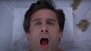 Steve Carell screaming during waxing in The 40-Year-Old Virgin