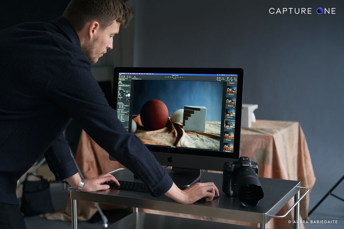 capture one software used on a laptop