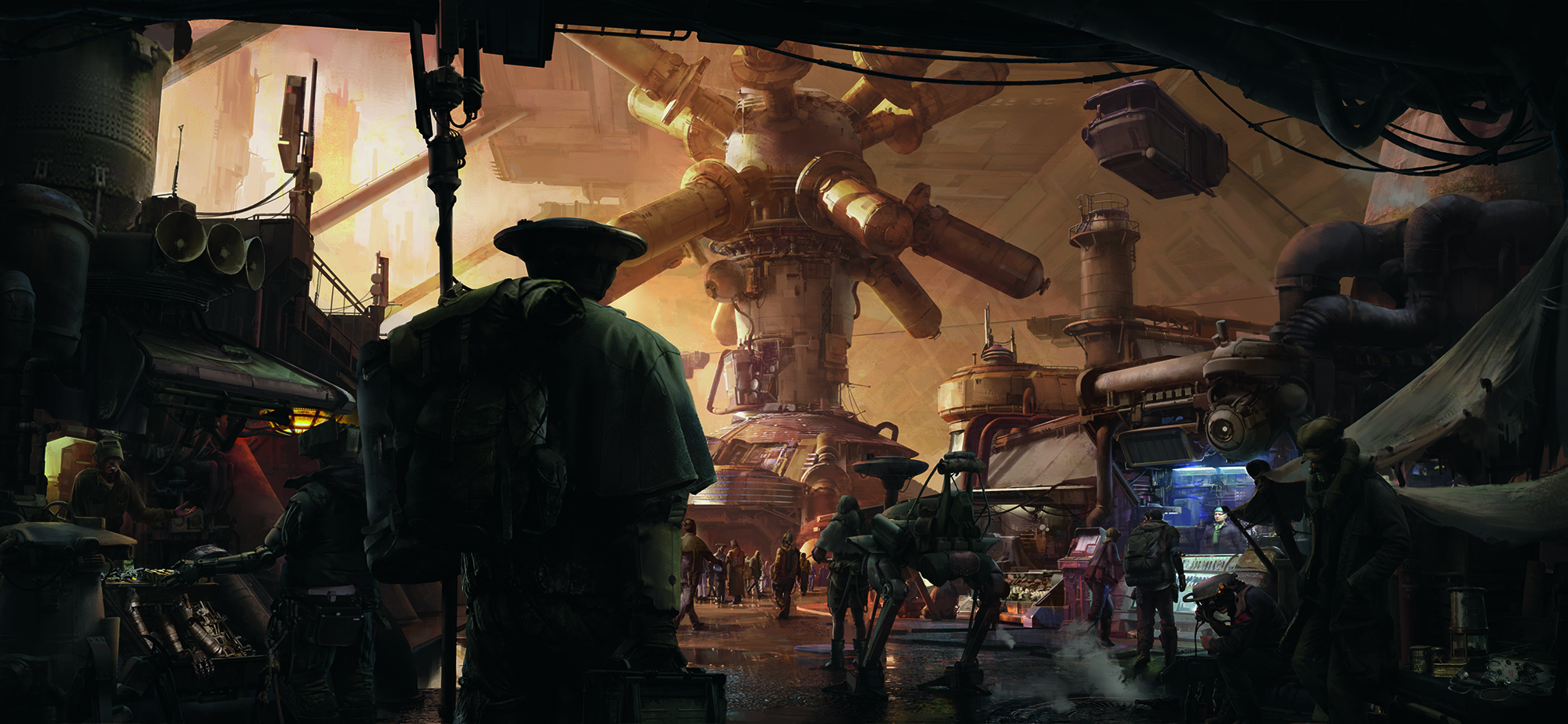 Concept art for a video game 
