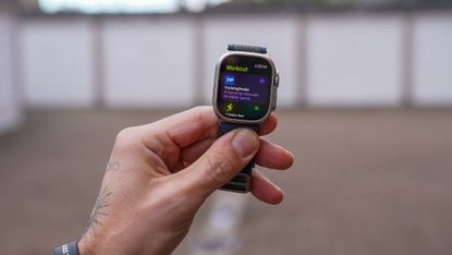 embargo until Thursday, December 14th at 6:00am US PT / 2pm GMT/ Apple Watch Ultra 2 displaying Training Peaks workouts