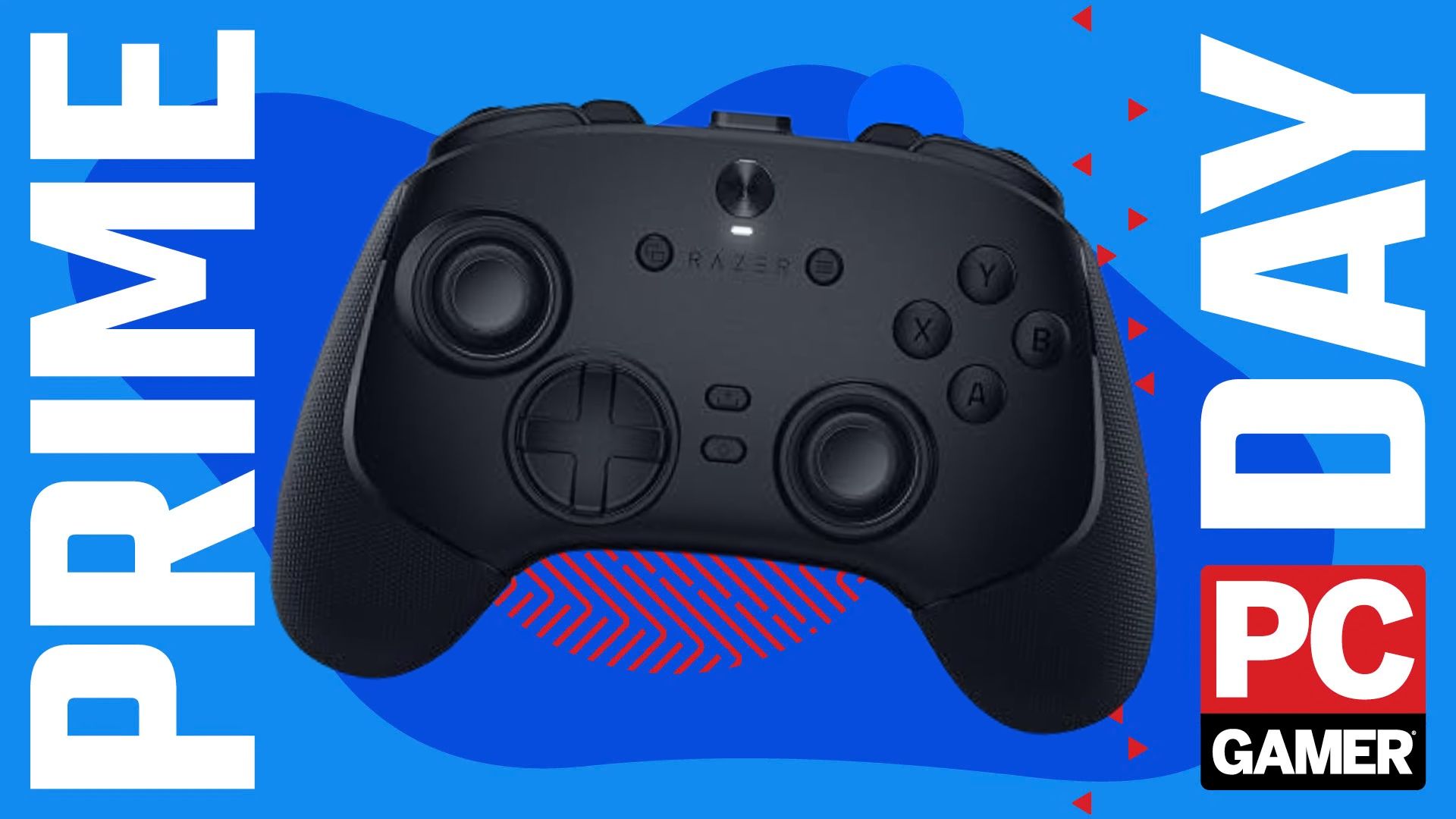 Razer Wolverine V3 Pro 8K controller on a blue deals background