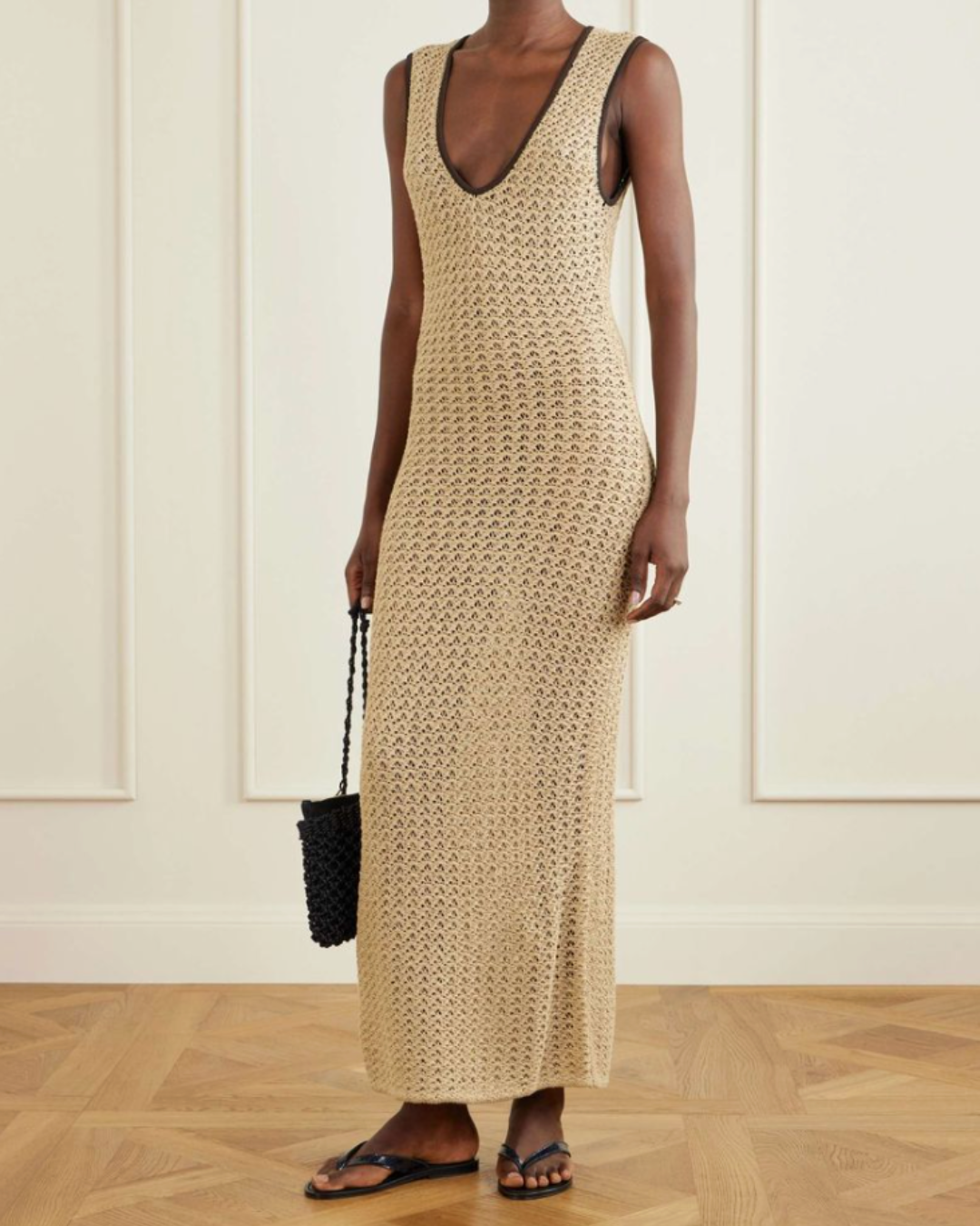 SIR, Ellinor Open-Knit Cotton Dress