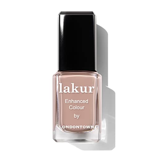 Londontown Lakur Nail Polish - Chip-Resistant, Non-Toxic, Conditions & Hydrates Nails | Glossy Taupe Brown, Café Au Lait, .40 Fl Oz