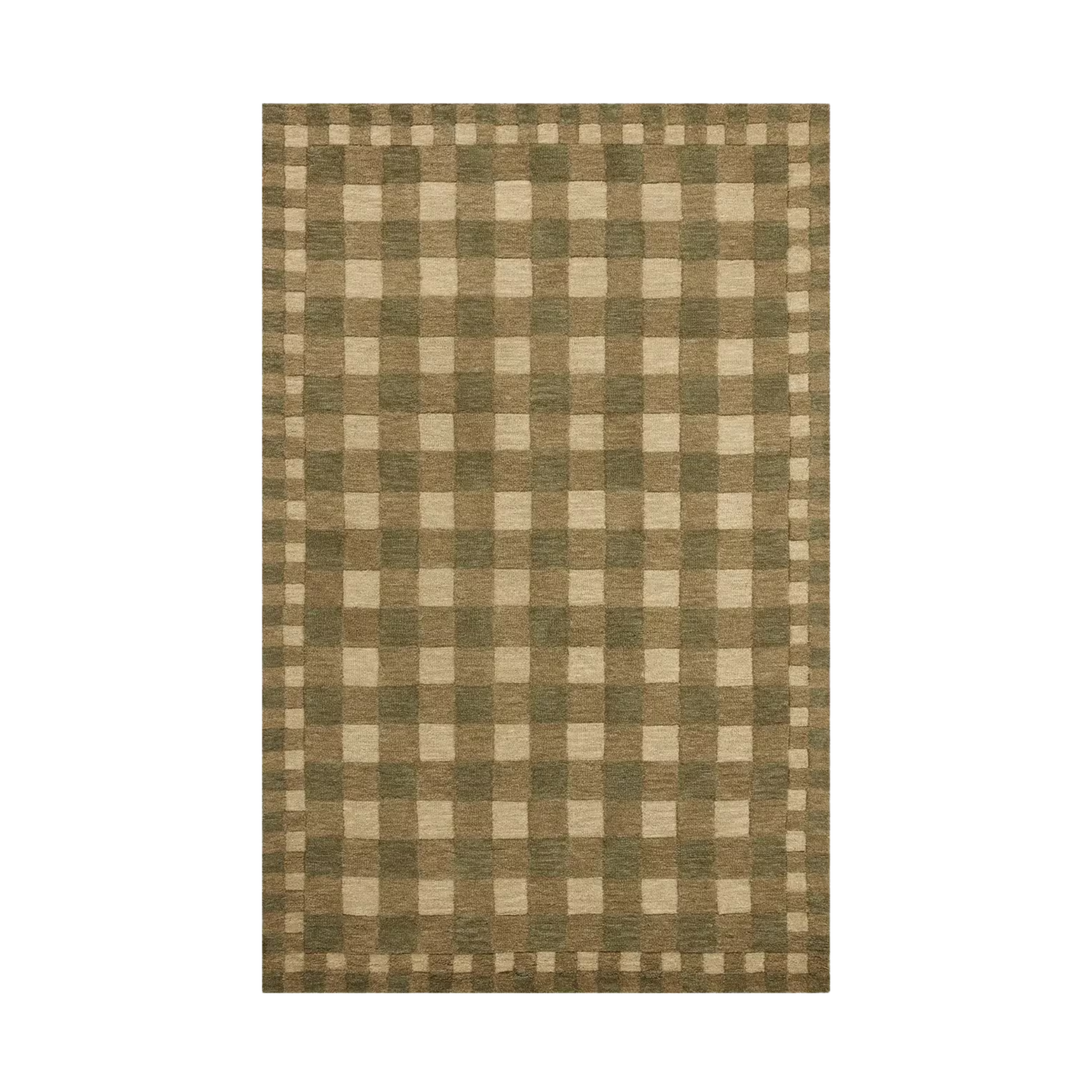 a checkered rug
