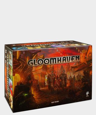 Gloomhaven box on a plain background