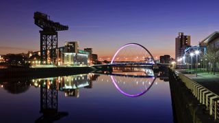 The River Clyde in Glasgow in sunrise