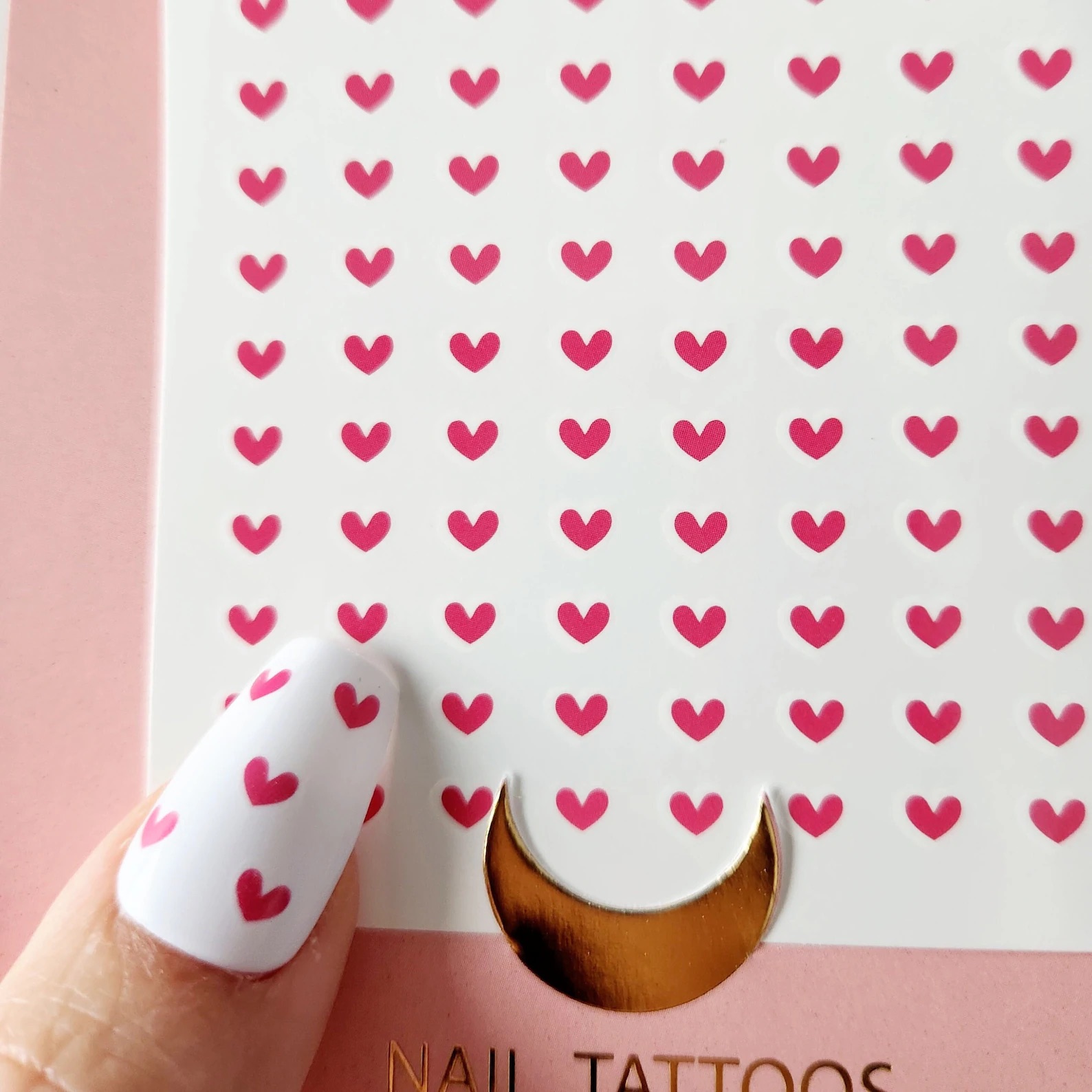 pink nail decals
