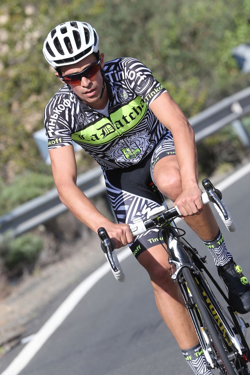 Alberto Contador on the bike