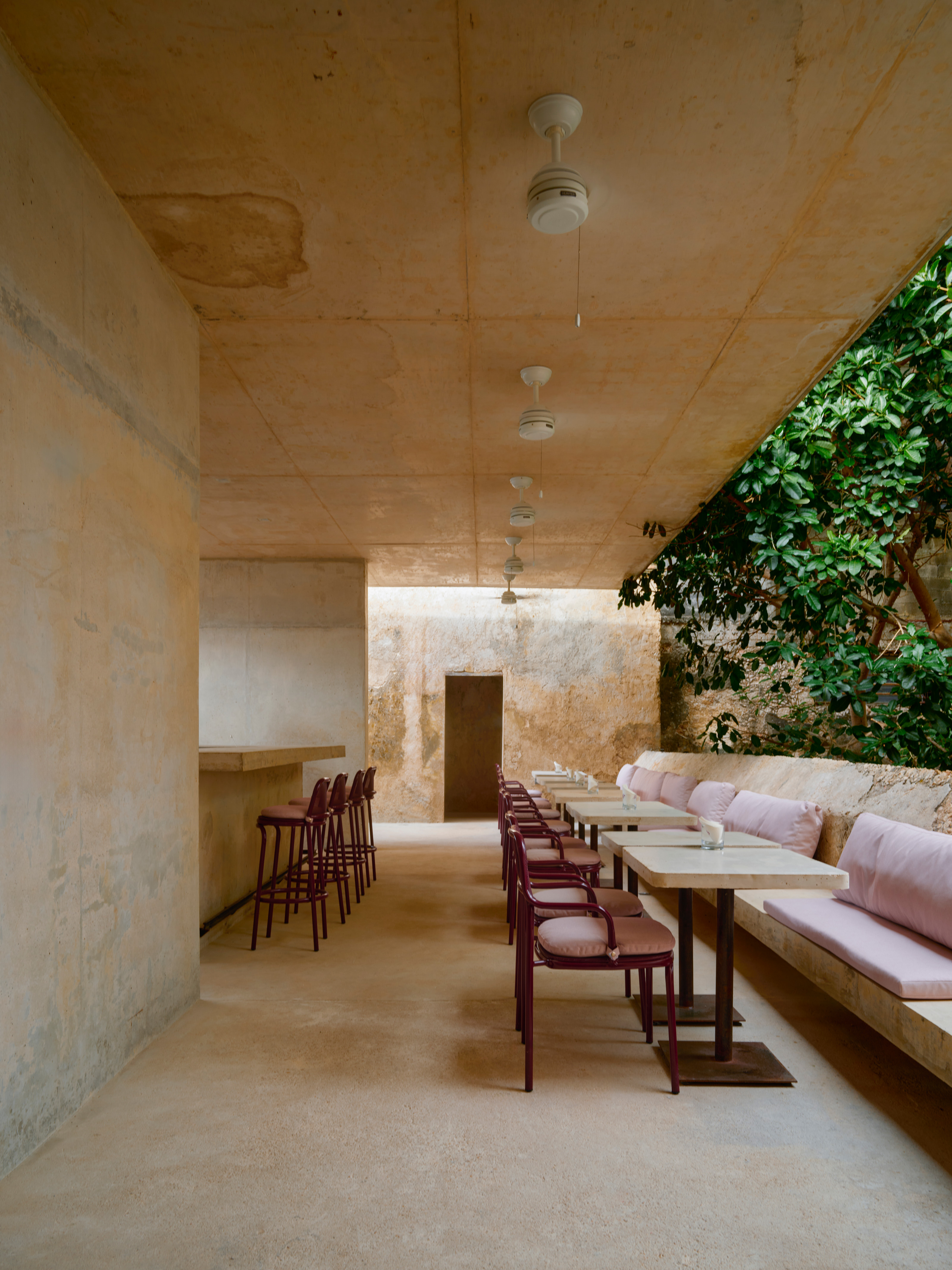 New architectural interventions include the bar and restaurants