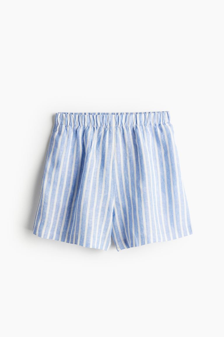 Pull-On Linen Shorts