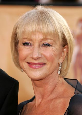 Helen Mirren arrives at the 11th Annual Screen Actors Guild Awards at the Shrine Exposition Center on February 5, 2005 in Los Angeles, California