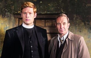 Grantchester star James Norton in character with Robson Green
