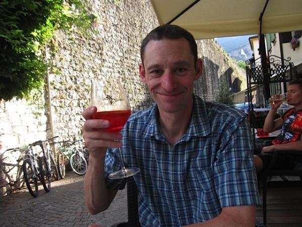 Pete Webber enjoys an apertif.