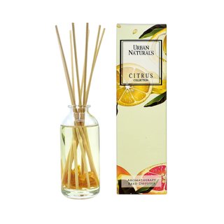 A citrus scented reed diffuser