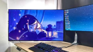 The LG C4 OLED being used as a monitor.