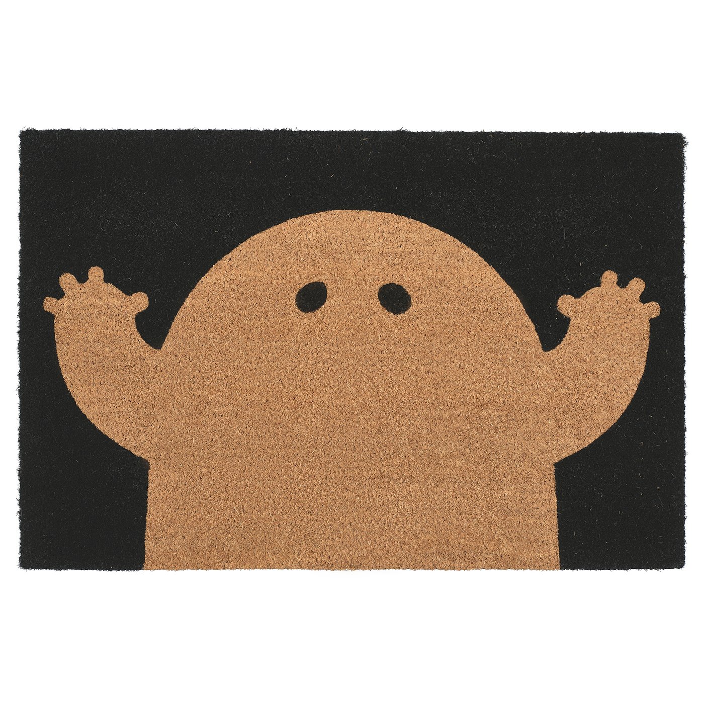 Kustfyr Door Mat - Ghost Pattern Black/natural 60x90 Cm